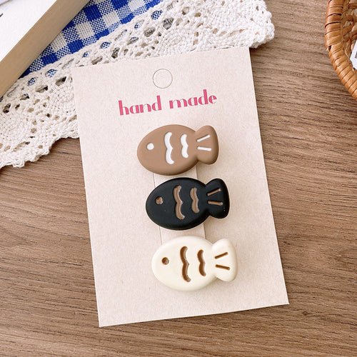 Handmade Fish Hair Clips - Set of 3 - Maka Boho