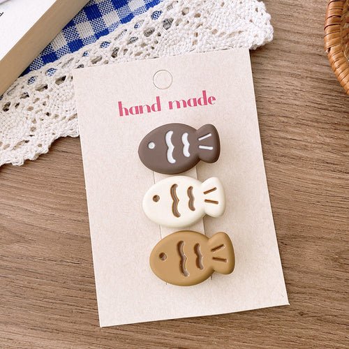 Handmade Fish Hair Clips - Set of 3 - Maka Boho