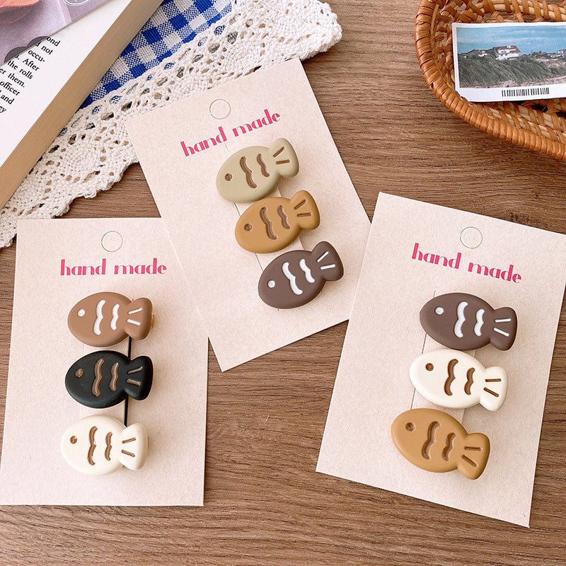 Handmade Fish Hair Clips - Set of 3 - Maka Boho